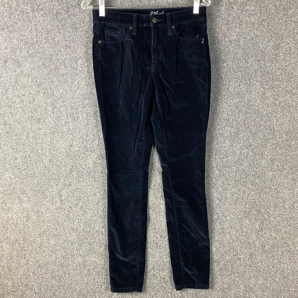 Universal Thread Velvet Pants Women's 4/27R Navy Blue Stretch